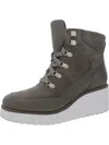 ZEROGRAND COLE HAAN CITY WEDGE WOMENS FAUX SUEDE ANKLE HIKING BOOTS