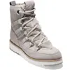 Zerogrand Cole Haan Luxe Womens Suede Shearling Trim Hiking Boots In Gray