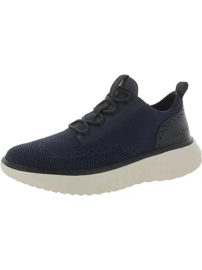 Zerogrand Cole Haan Mens Lace-up Manmade Running & Training Shoes In Blue