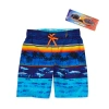 Zeroxposur Above The Knee Big Kid Boys Drawstring Waist Board Shorts In Blue