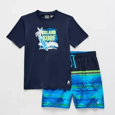 Zeroxposur Big Kid Boys 2-pc. Rash Guard Set In Blue