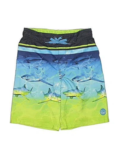 Pre-owned Zeroxposur Kids' Board Shorts In Green