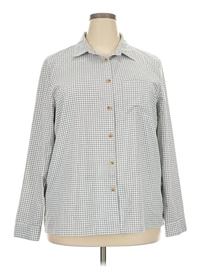 Pre-owned Zeroxposur Long Sleeve Blouse In Gray