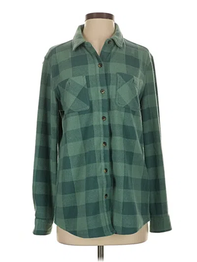 Pre-owned Zeroxposur Long Sleeve Blouse In Green