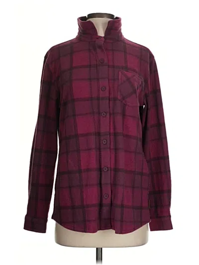 Pre-owned Zeroxposur Long Sleeve Button Down Shirt In Burgundy