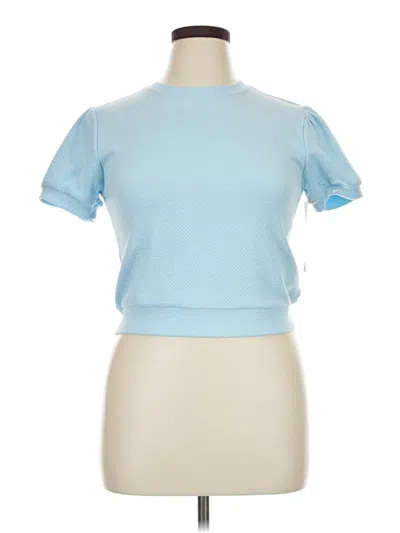Pre-owned Zeroxposur Short Sleeve Turtleneck In Blue