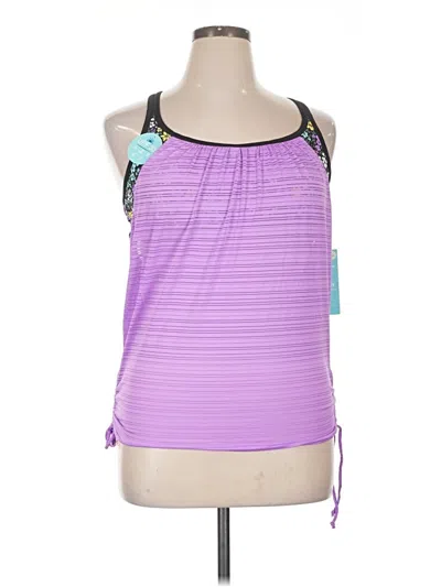 Zeroxposur Sleeveless Top Purple Halter Neckline Tops