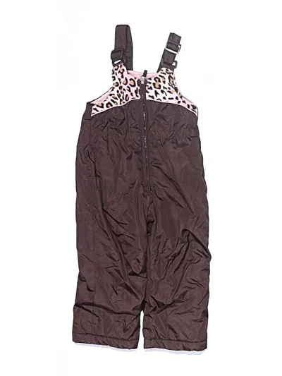 Pre-owned Zeroxposur Kids' Snow Pants With Bib In Brown