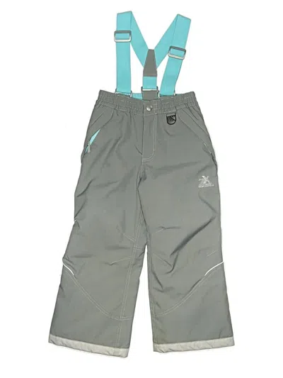 Pre-owned Zeroxposur Kids' Snow Pants With Bib In Gray