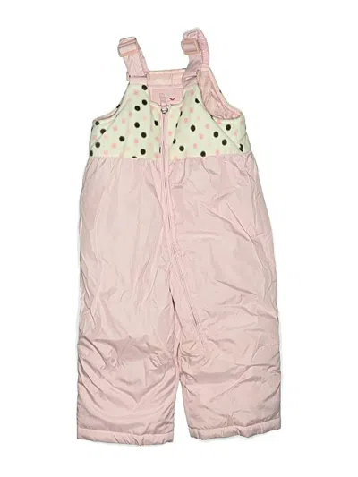 Pre-owned Zeroxposur Kids' Snow Pants With Bib In Pink