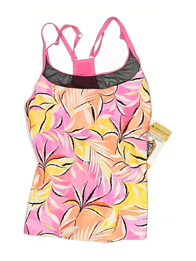 Pre-owned Zeroxposur Swimsuit Top Pink Print Pattern Swimwear