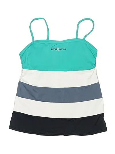 Pre-owned Zeroxposur Swimsuit Top Teal Swimwear