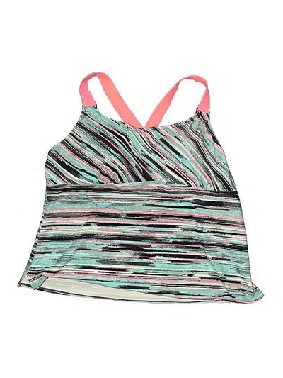 Pre-owned Zeroxposur Swimsuit Top Teal Swimwear