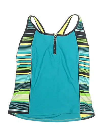 Pre-owned Zeroxposur Swimsuit Top Teal Swimwear