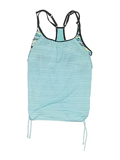 Pre-owned Zeroxposur Swimsuit Top Teal Swimwear