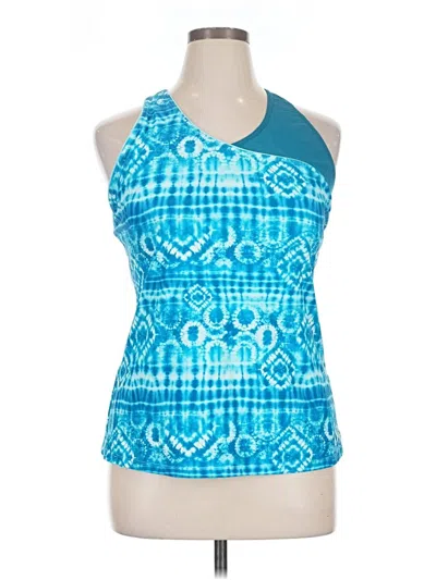 Pre-owned Zeroxposur Tank Top Blue Halter Neckline Tops