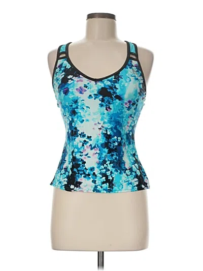 Pre-owned Zeroxposur Tank Top Blue Halter Neckline Tops