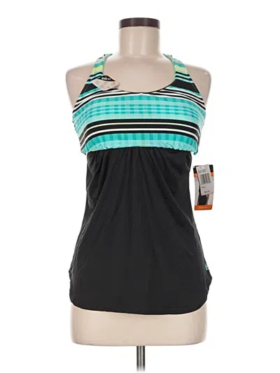 Pre-owned Zeroxposur Tank Top Teal Halter Neckline Tops