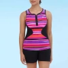 Zeroxposur Tankini Swimsuit Top In Purple