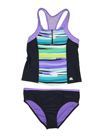 Pre-owned Zeroxposur Kids' Two Piece Swimsuit In Purple