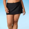Zeroxposur Womens Comfort Waistband Plus Swim Skirt In Black