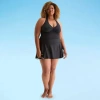 Zeroxposur Womens Plus Swim Skirt In Black