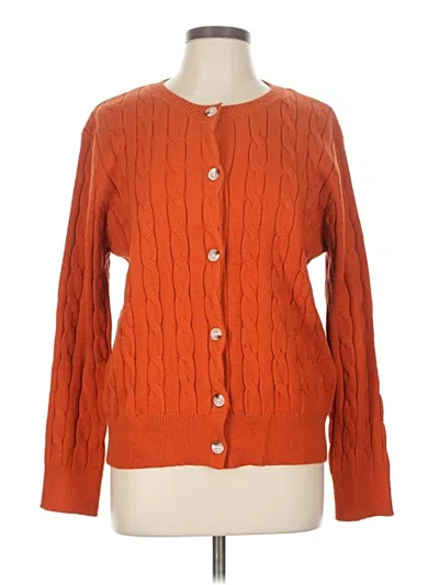 Pre-owned Zesica Cardigan Sweater In Orange