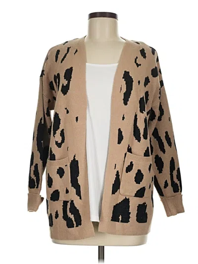 Pre-owned Zesica Cardigan Sweater In Tan