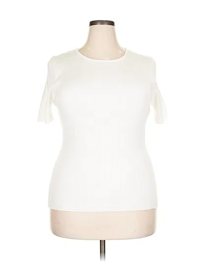 Pre-owned Zesica Cardigan Sweater In White