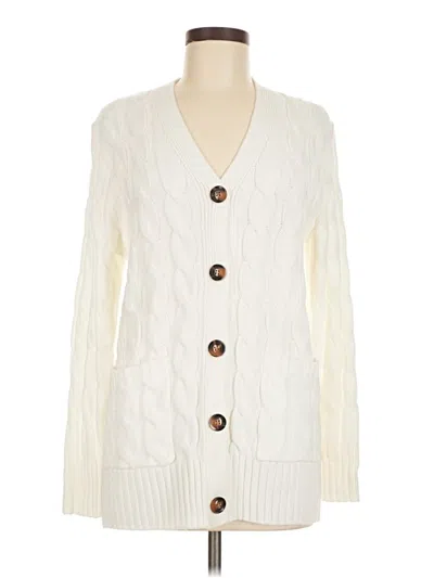 Pre-owned Zesica Cardigan Sweater In White