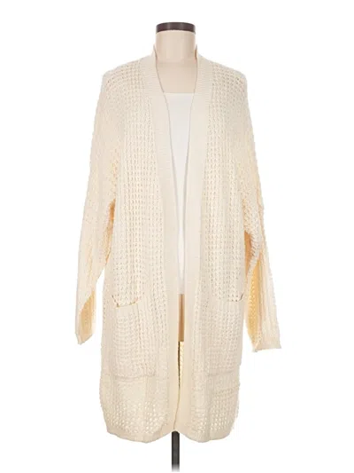 Pre-owned Zesica Cardigan Sweater In White