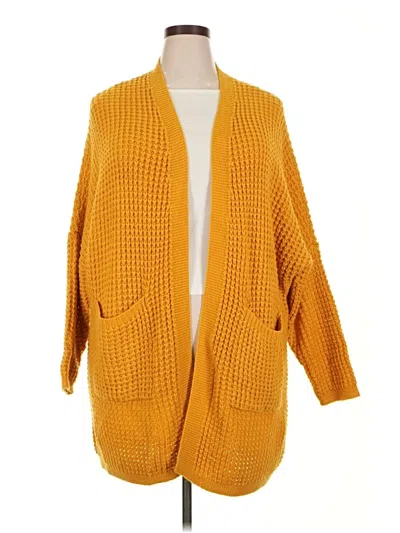 Pre-owned Zesica Cardigan Sweater In Yellow