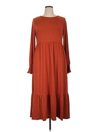 Pre-owned Zesica Casual Dress In Brown