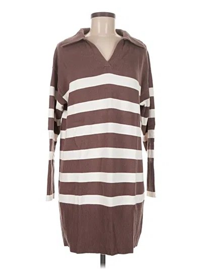 Pre-owned Zesica Casual Dress In Brown