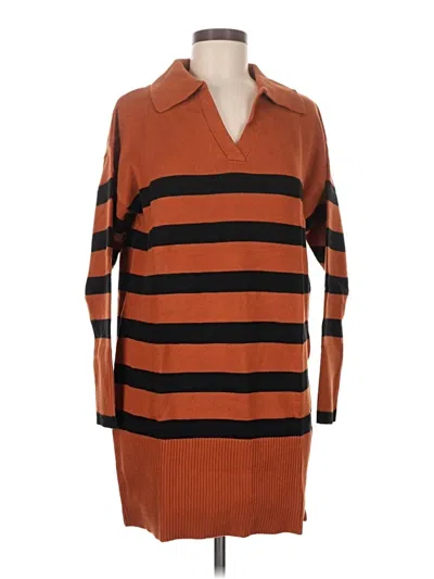 Pre-owned Zesica Casual Dress In Brown