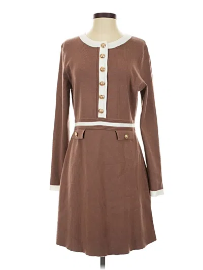 Pre-owned Zesica Casual Dress In Brown