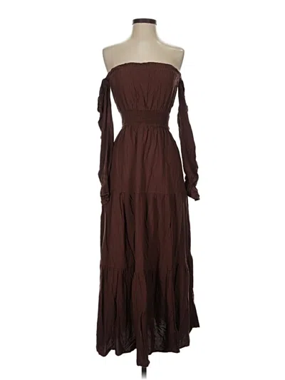 Pre-owned Zesica Casual Dress In Brown
