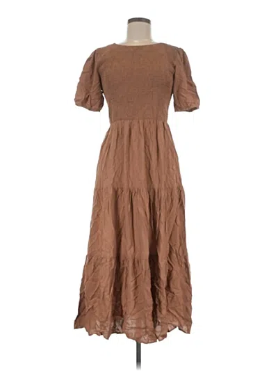 Pre-owned Zesica Casual Dress In Brown