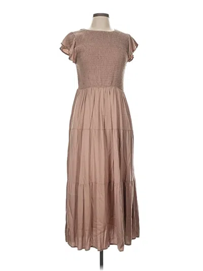 Pre-owned Zesica Casual Dress In Brown