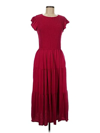 Pre-owned Zesica Casual Dress In Burgundy