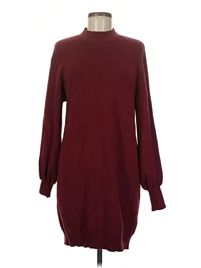 Pre-owned Zesica Casual Dress In Burgundy