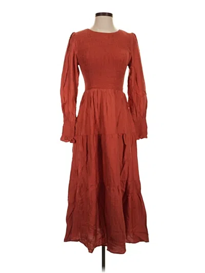Pre-owned Zesica Casual Dress In Burgundy