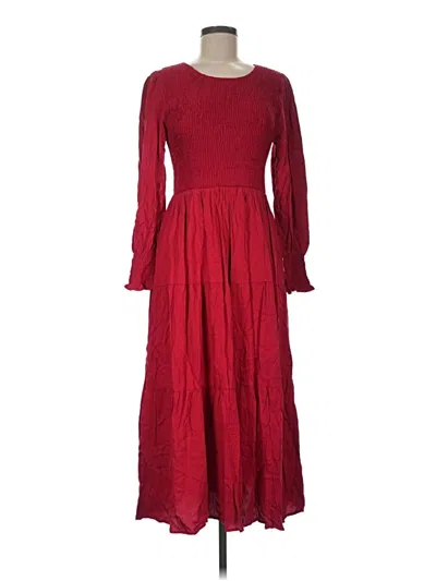 Pre-owned Zesica Casual Dress In Burgundy