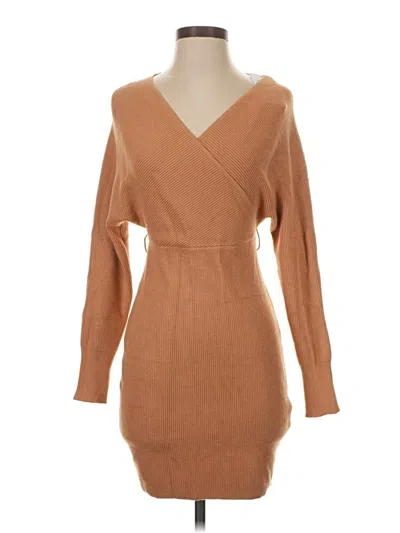Pre-owned Zesica Casual Dress In Tan
