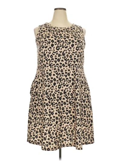 Pre-owned Zesica Casual Dress In Tan