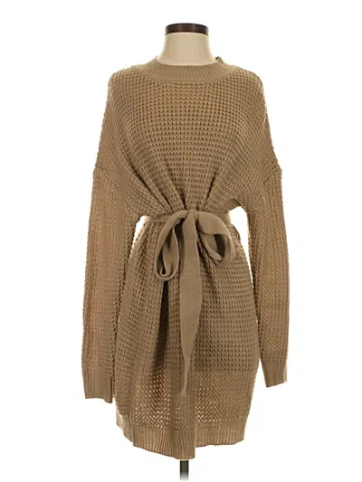 Pre-owned Zesica Casual Dress In Tan