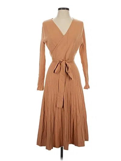 Pre-owned Zesica Casual Dress In Tan
