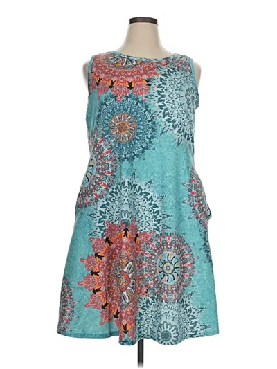 Pre-owned Zesica Casual Dress In Teal