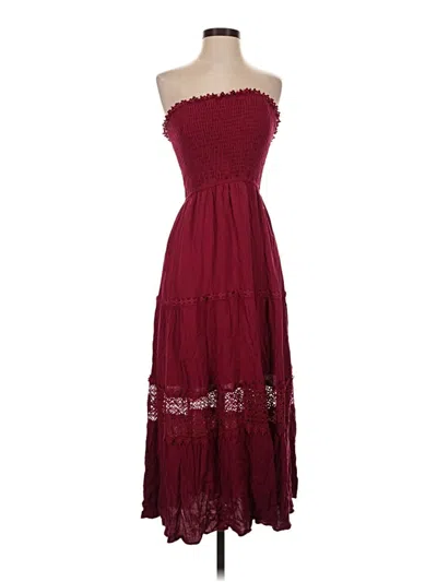 Pre-owned Zesica Cocktail Dress In Burgundy