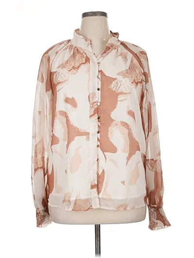Pre-owned Zesica Long Sleeve Blouse In Ivory